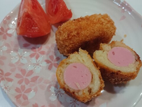 魚肉ソーセージ入りコロッケ♪